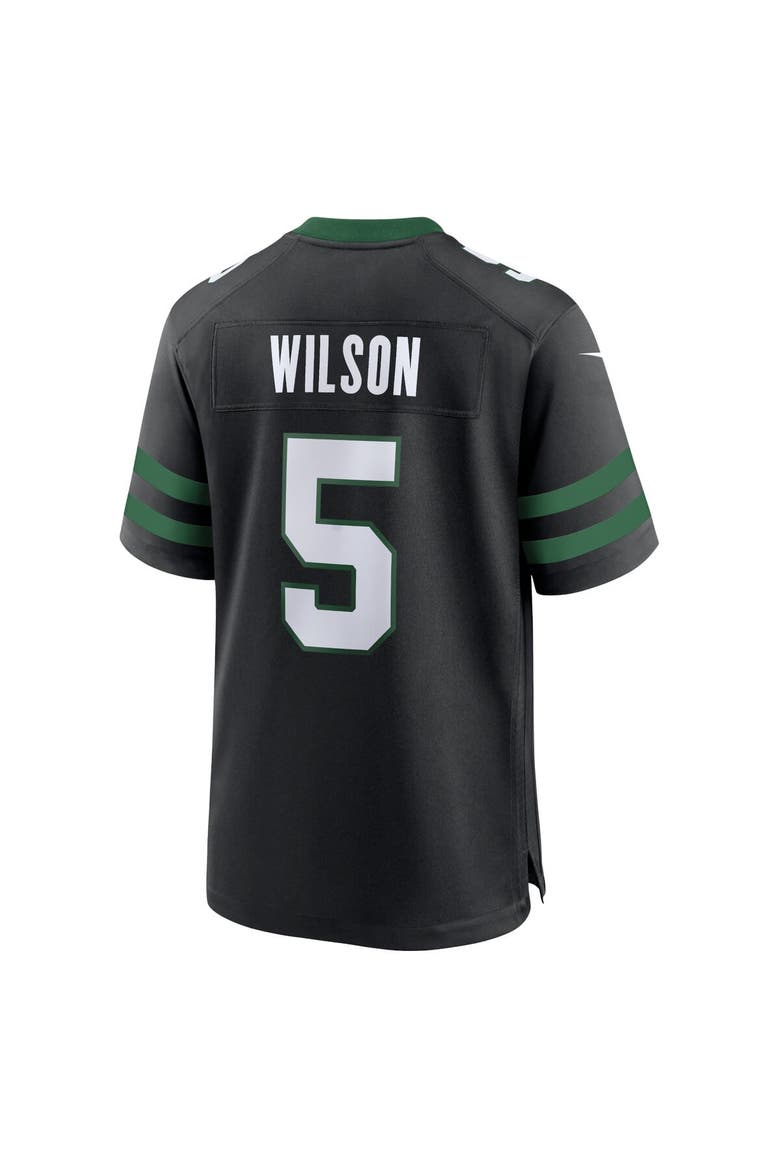 Men's Nike Garrett Wilson Legacy Black New York Jets Alternate Game Jersey, Alternate, color, Black