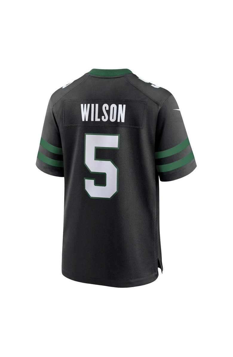Nike Men's Nike Garrett Wilson Legacy Black New York Jets Alternate Game Jersey, Alternate, color, Black