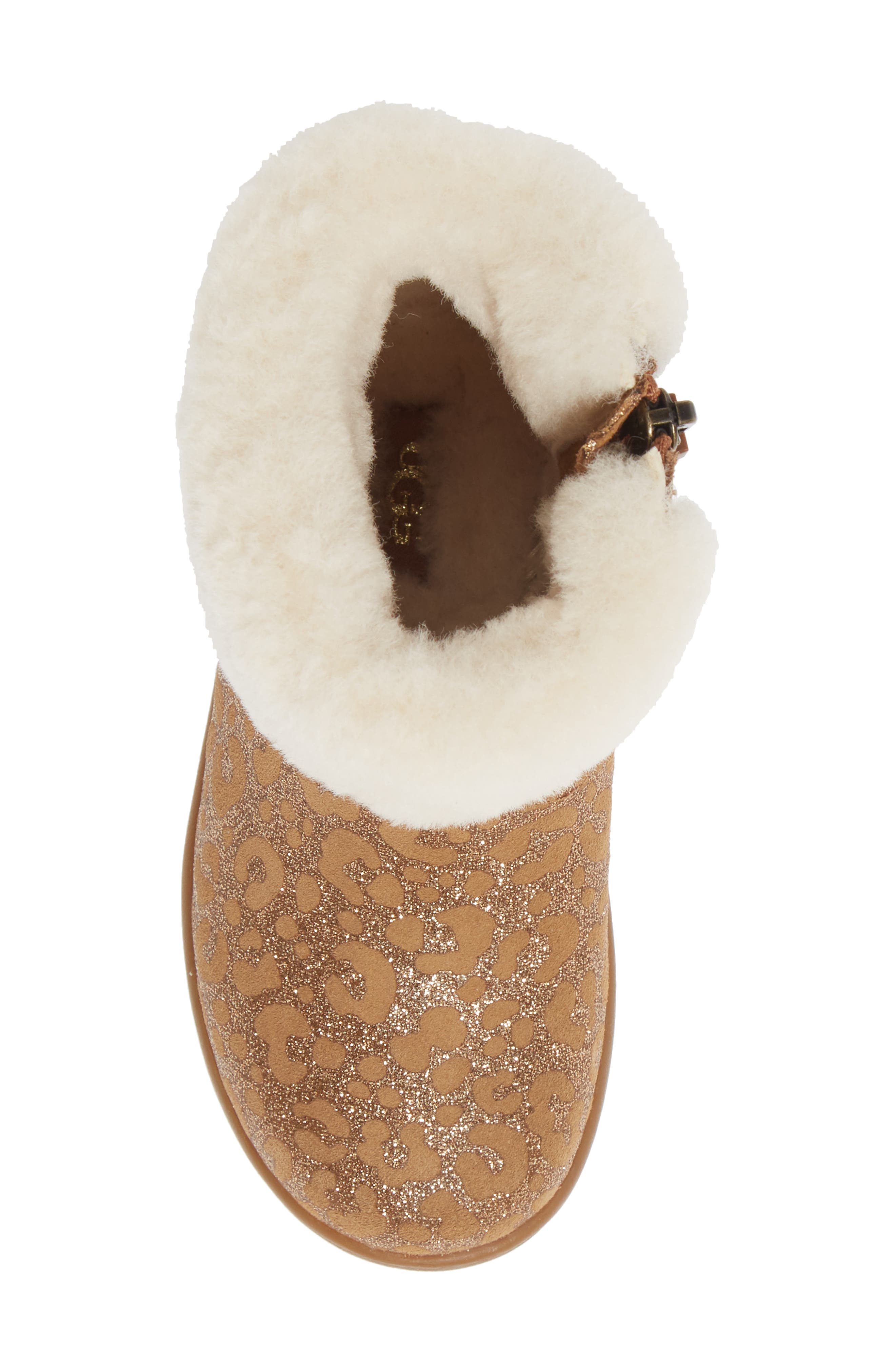 UGG<sup>®</sup> UGG Jorie II Glitter Leopard Genuine Shearling Boot, Alternate, color, 