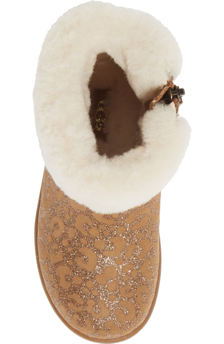 UGG<sup>®</sup> UGG Jorie II Glitter Leopard Genuine Shearling Boot, Alternate, color,