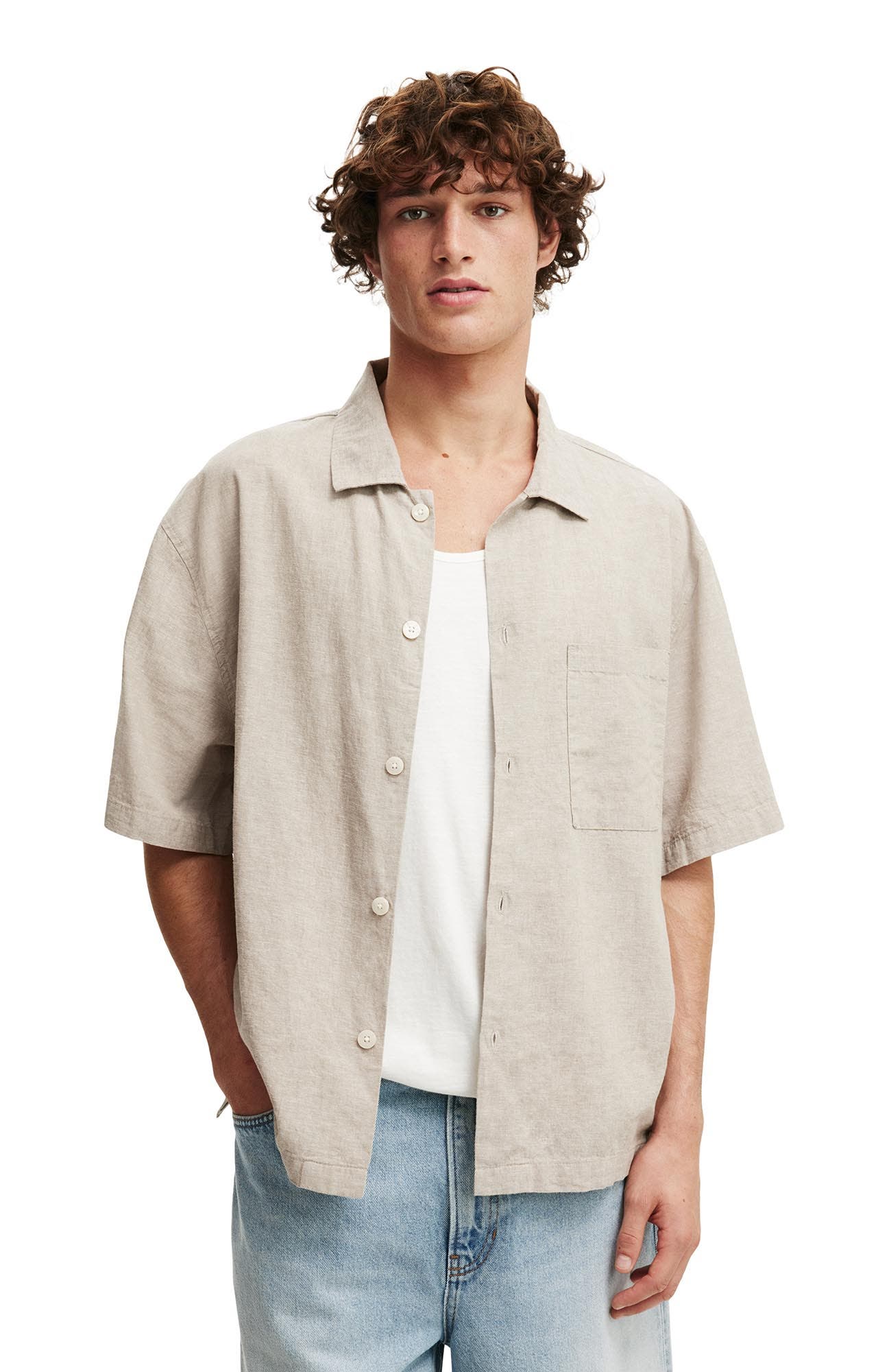 Men's Eli Linen Blend Short Sleeve Shirt - image 5