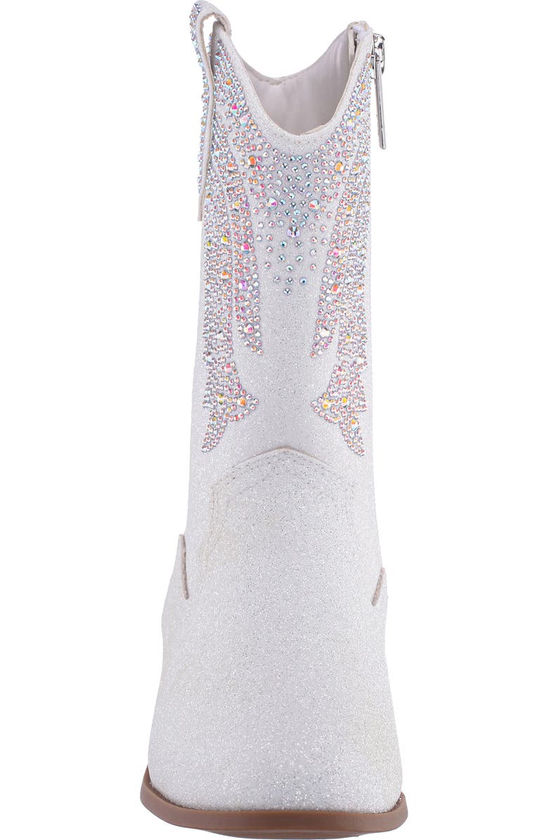 Nina Kids' Hawley Western Boot, Alternate, color, White Glitter Stones