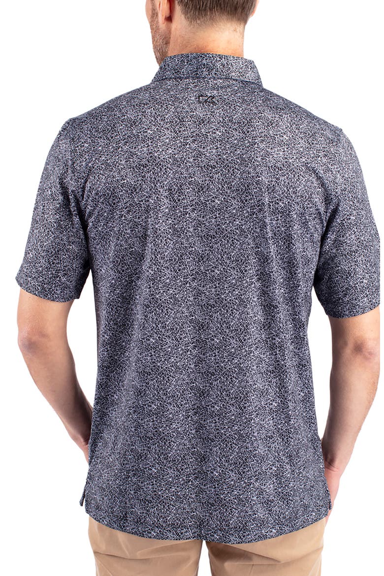 Pike Constellation Print Performance Polo, Alternate, color, BLACK