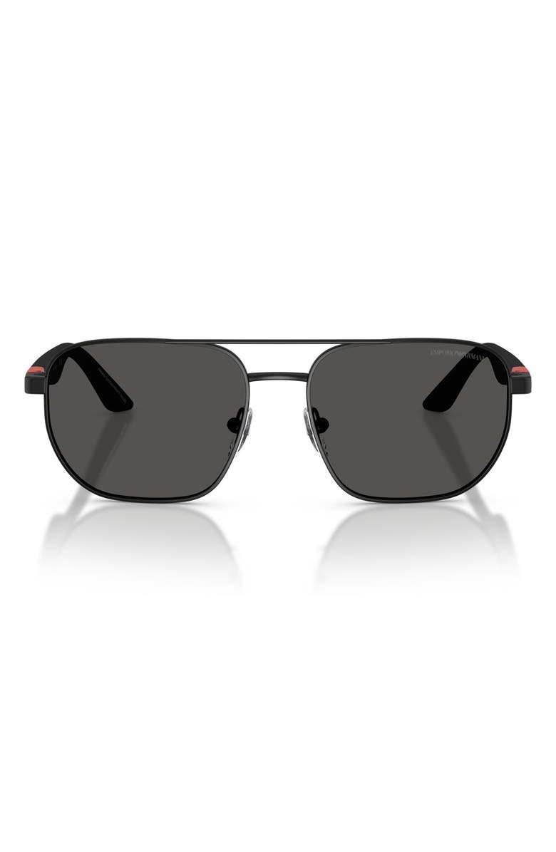 Emporio Armani Kids' 51mm Square Sunglasses, Main, color, Matte Black / Dark Grey