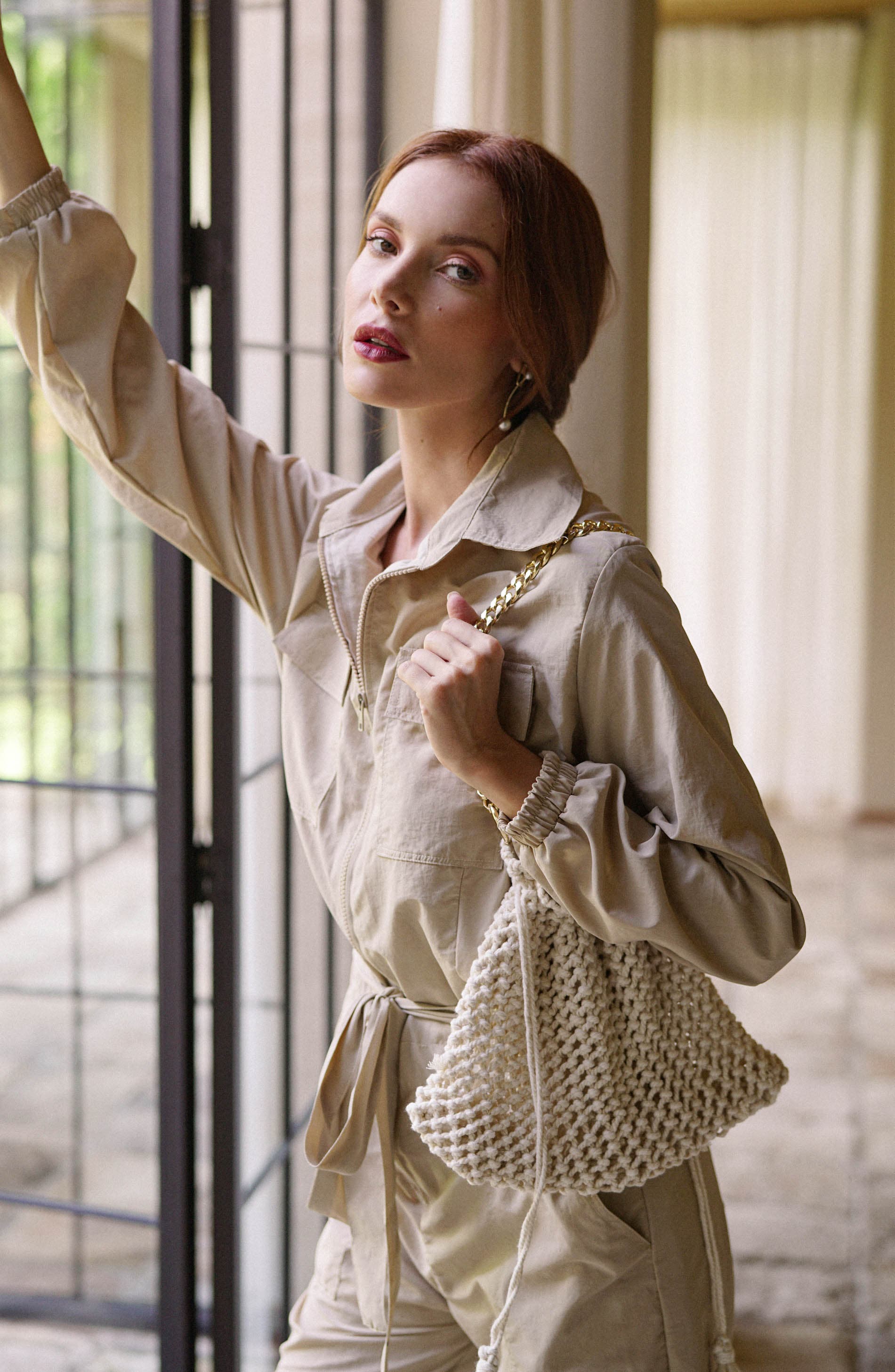 BRUNNA.CO The Lyon Macrame Tote Bag In Off White, Alternate, color, Off White