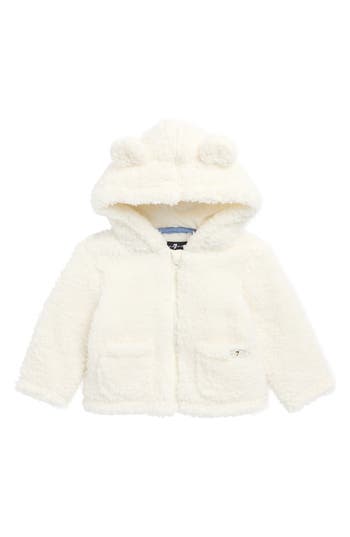 7 For All Mankind Faux Shearling Bear Jacket In White