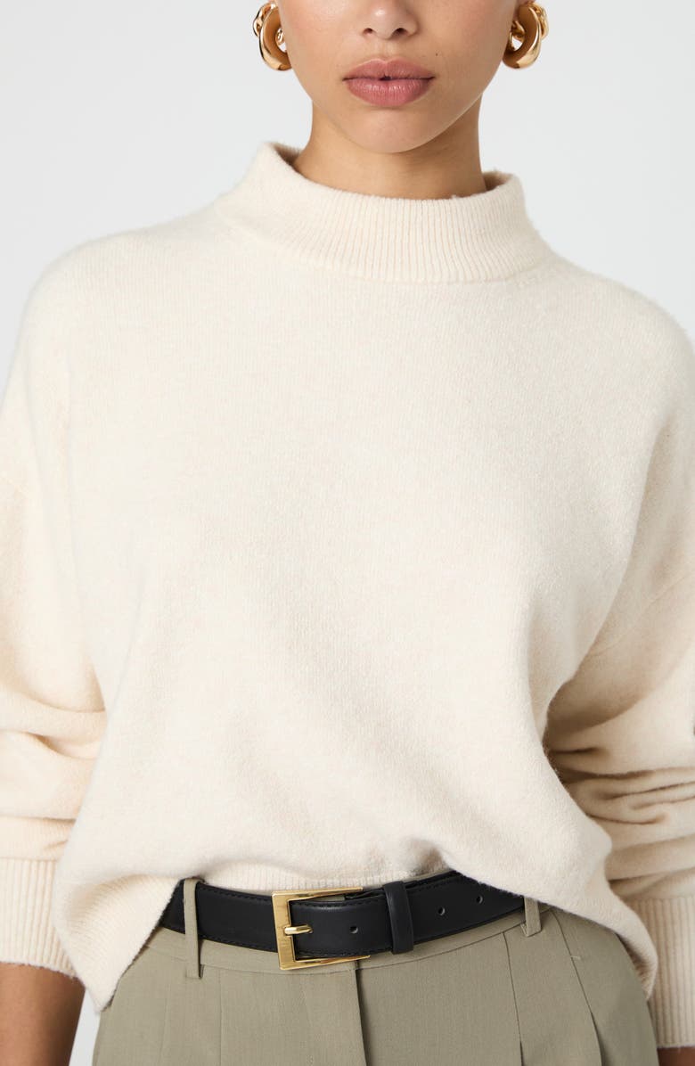 French Connection Vhari Mock Neck Sweater, Alternate, color, Oatmeal Melange