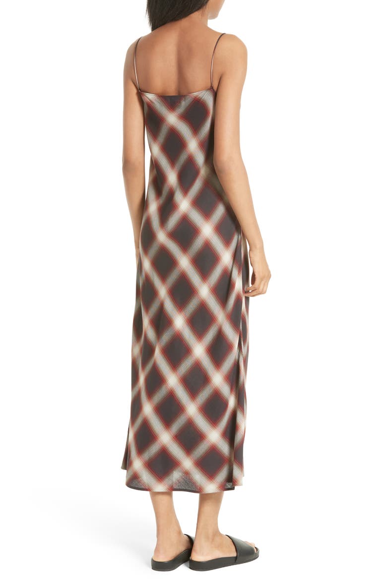 Plaid Midi Slipdress, Alternate, color, RED