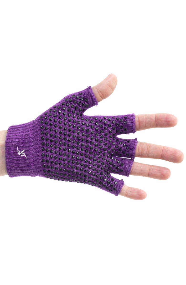 ProsourceFit Grippy Yoga Gloves, Alternate, color, Purple