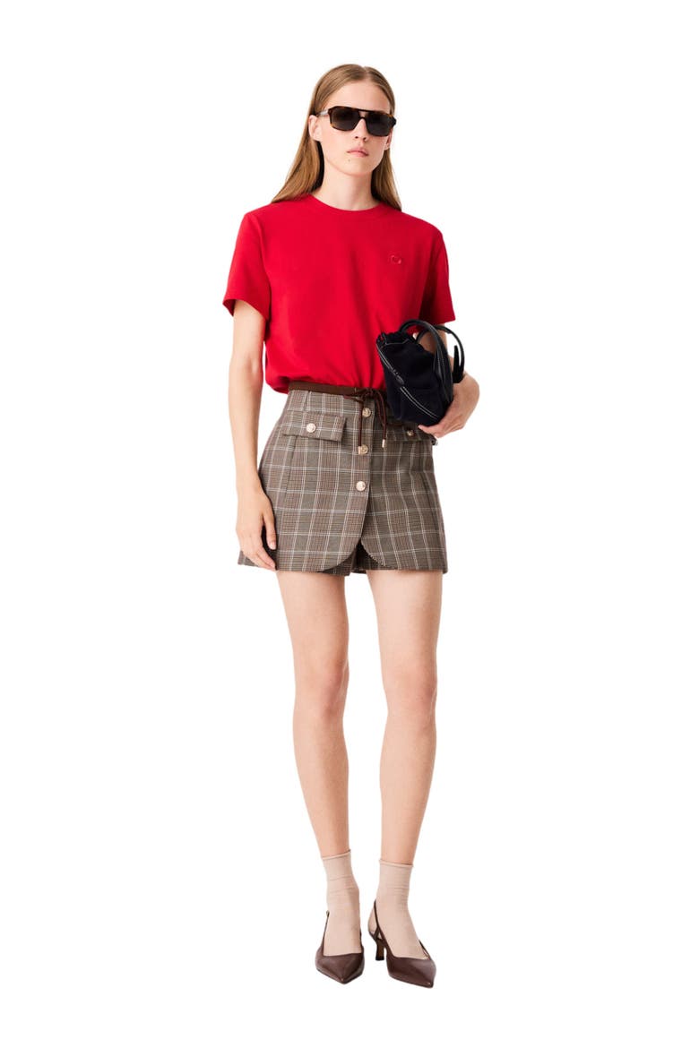 T-shirt with embroidered logo, Main, color, Red