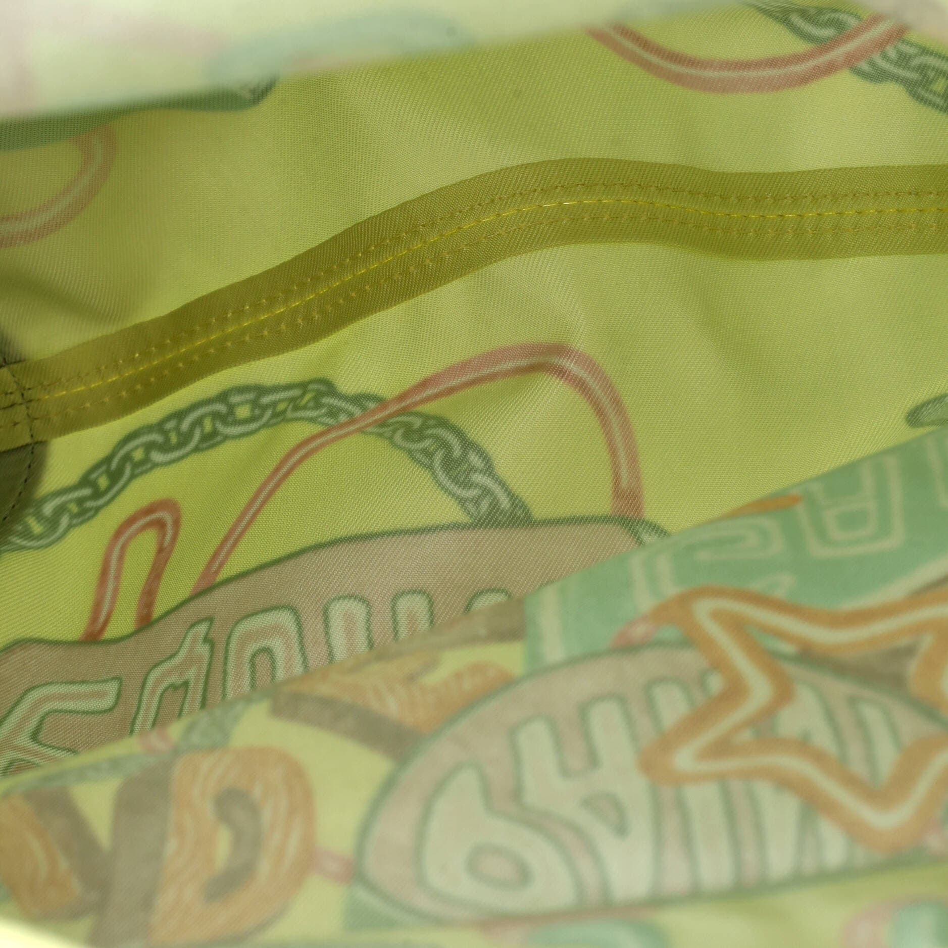 Pre-Owned Hermes Silky City Bag Printed Silk and Leather PM, Alternate, color, Yellow