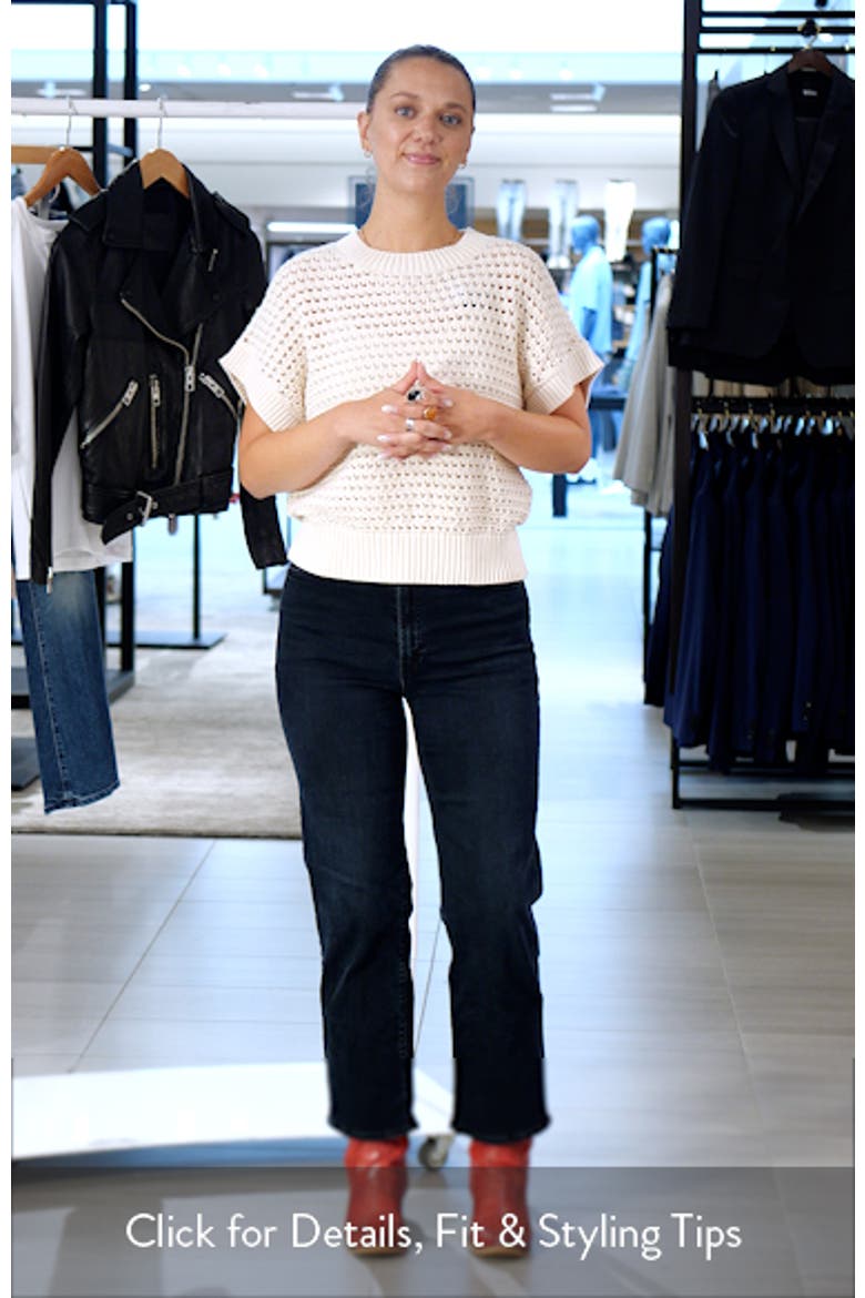 Julianna Open Knit Short Sleeve Sweater video