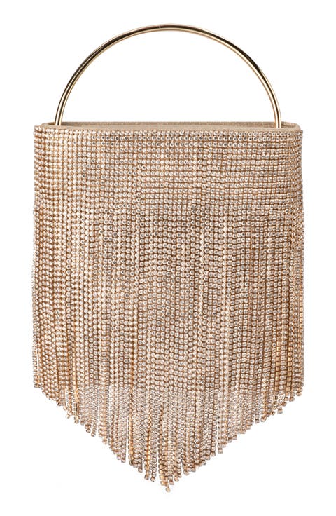 Adina Crystal Fringe Clutch
