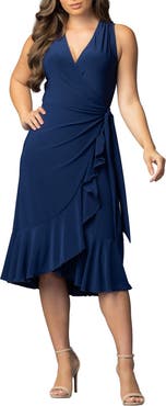 Kiyonna Laguna Sleeveless Wrap Dress