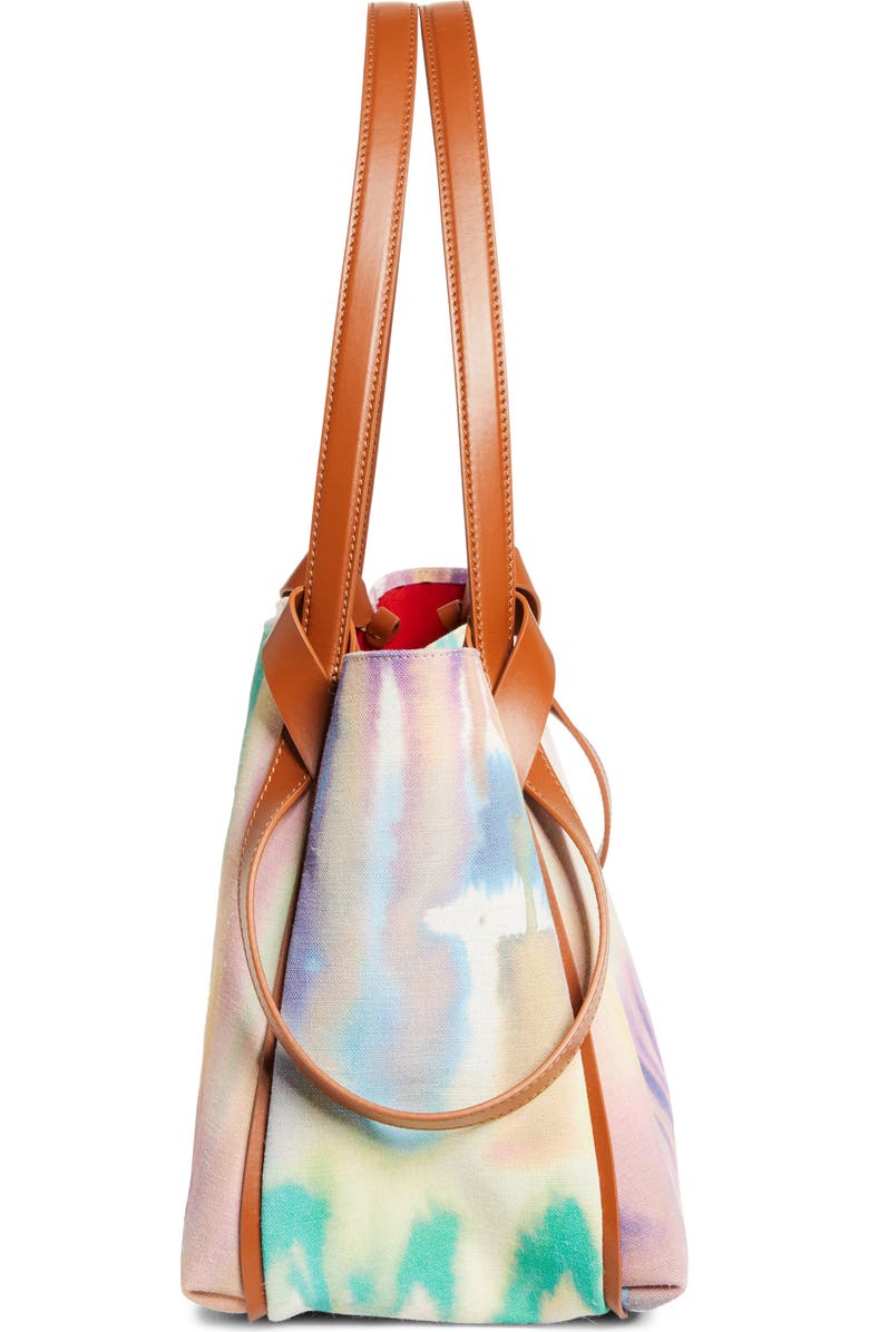 Christian Louboutin Small Bettina Tie Dye Canvas Tote, Alternate, color, M862 Multi/ Cuoio