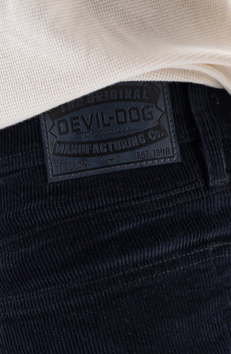 Devil-Dog Dungarees Stretch Corduroy Five Pocket Pants, Alternate, color, Black