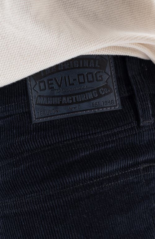 Devil-dog Dungarees Stretch Corduroy Five Pocket Pants In Black