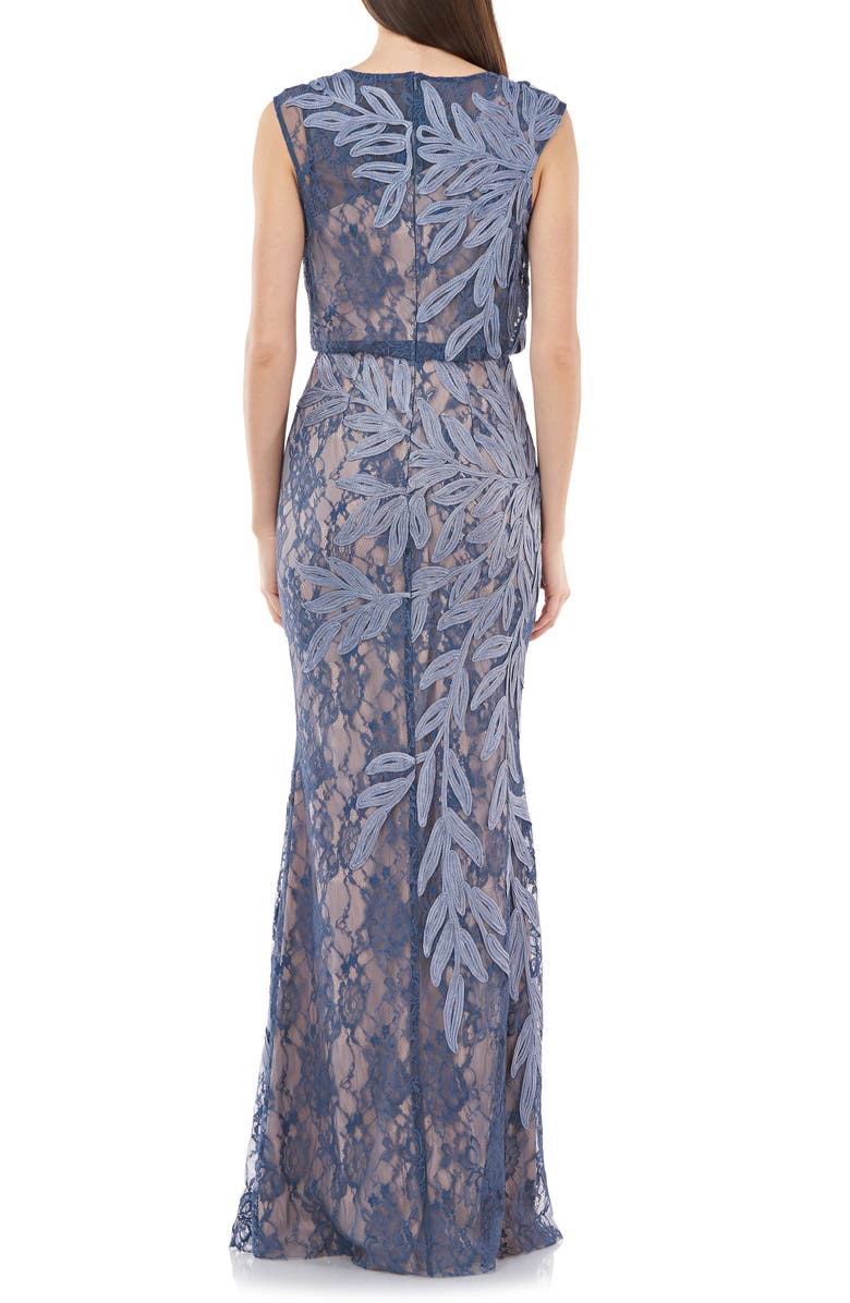 JS Collections Soutache Lace Blouson Gown, Alternate, color,