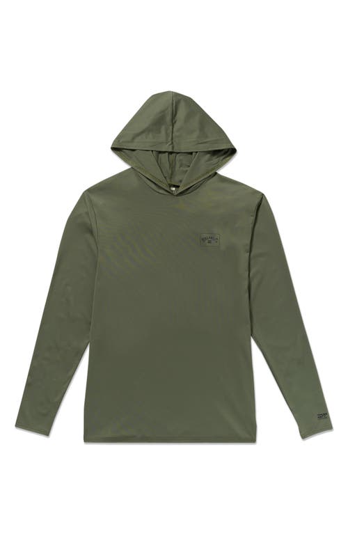 Billabong Arch Mesh Long Sleeve Hooded Rashguard In Green