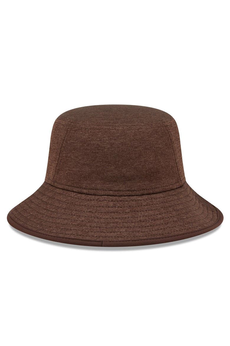 Men's New Era Heather Brown Cleveland Browns Bucket Hat, Alternate, color, Brown