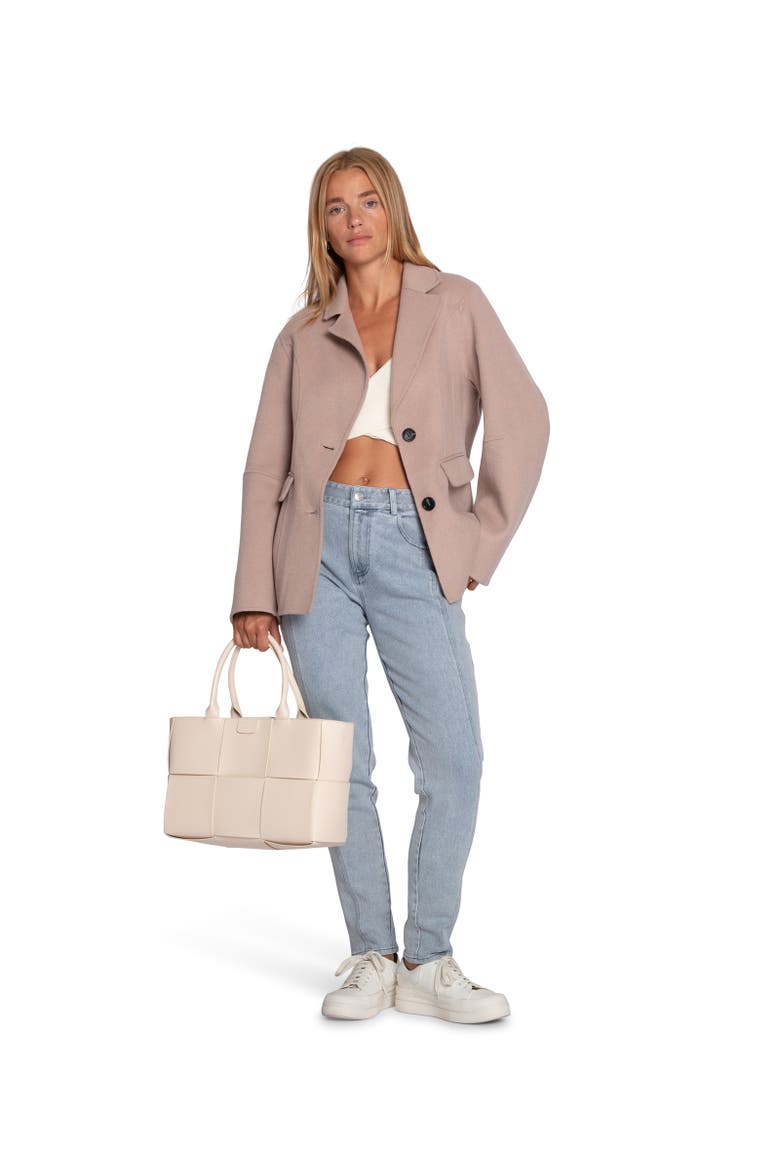 Stuck On You Oversize Cinch Waistcoat, Alternate, color, Sand