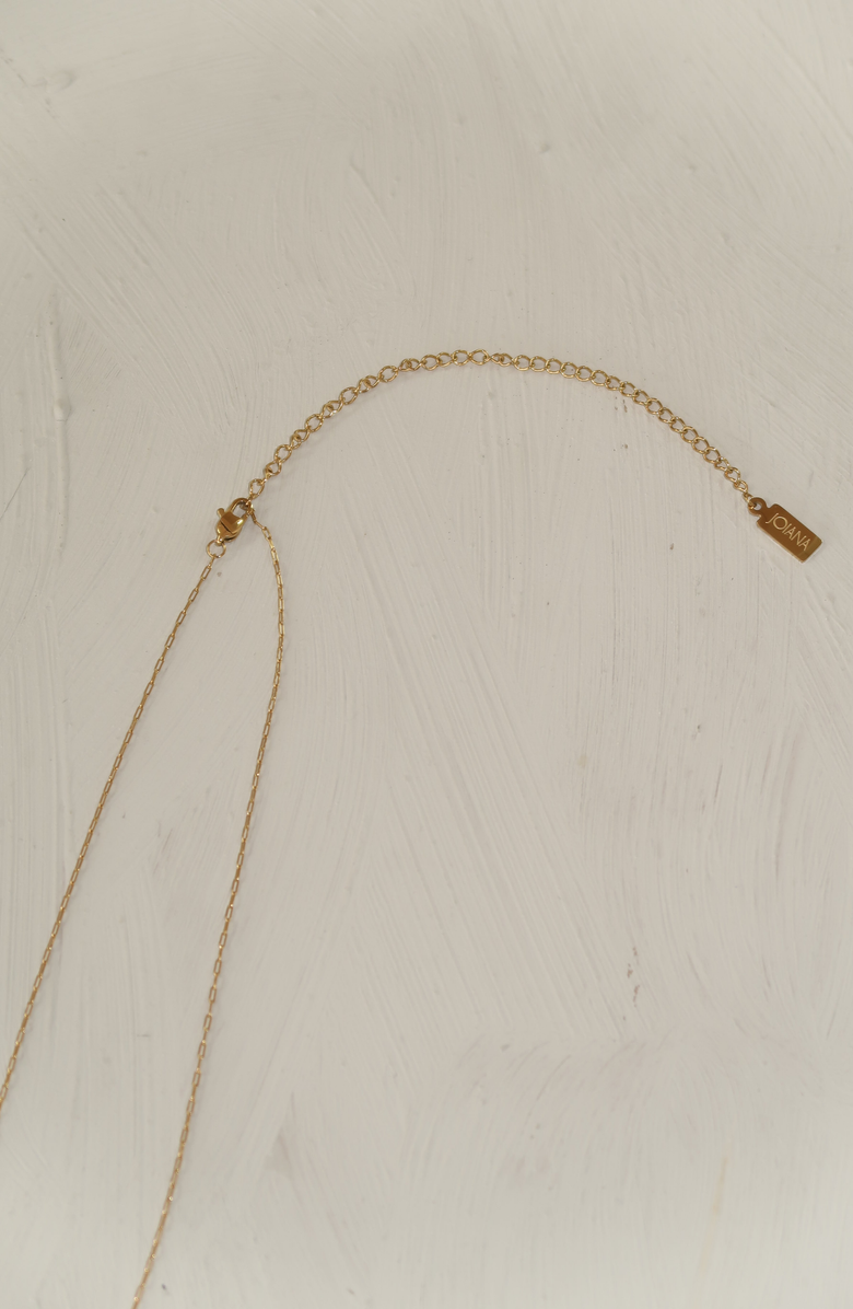 Joiana Jewelry Mini Pearl Cross Necklace, Alternate, color, Gold