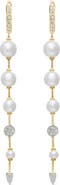 David Yurman Freshwater Pearl & Pavé Diamond Drop Earrings