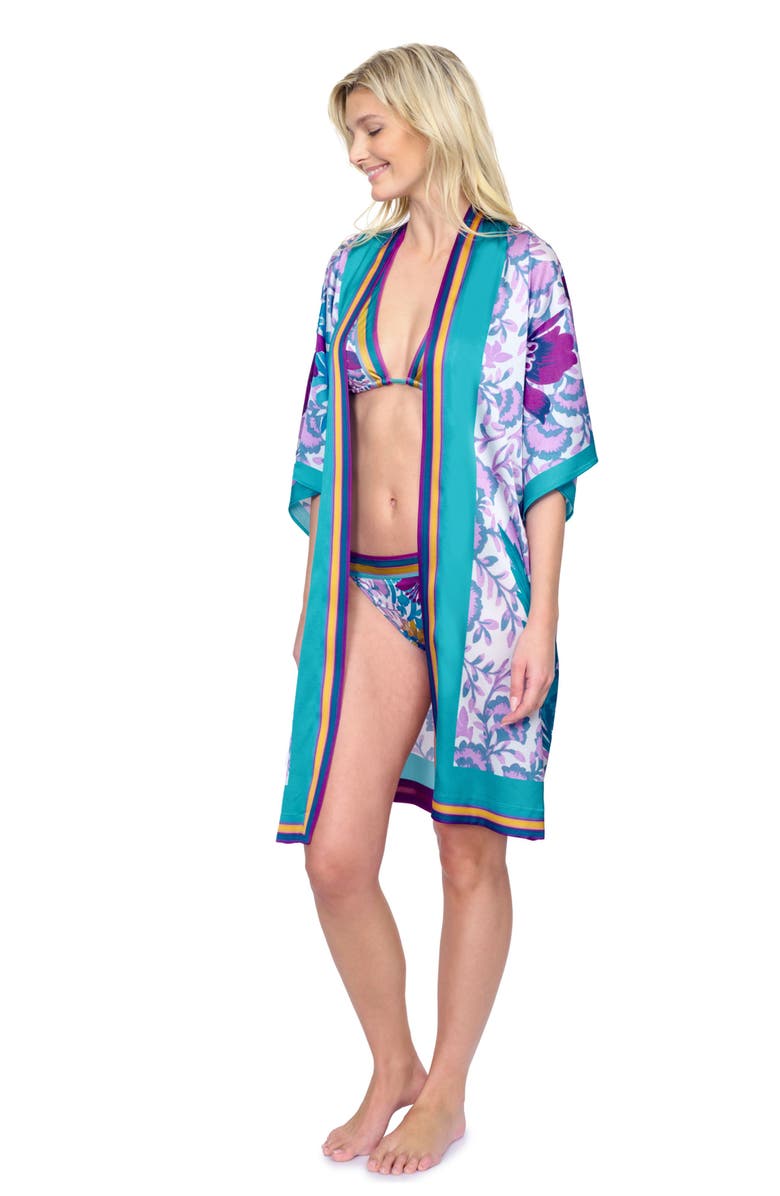 Gottex Bali Robe Swim Coverup, Alternate, color, 