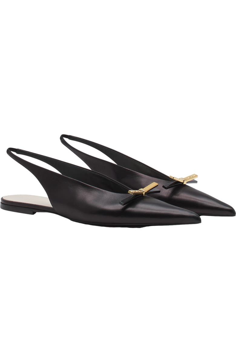 Lanvin BOW LEATHER SLINGBACK, Alternate, color,