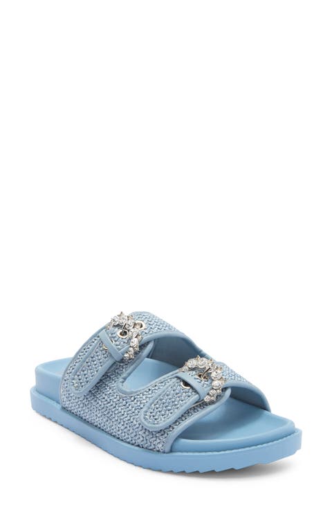 Matcha Crystal Strap Slide Sandal (Women)