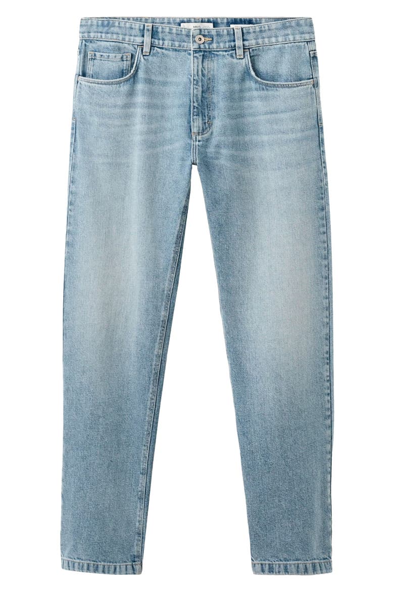 Cotton & Linen Straight Leg Jeans, Alternate, color, LIGHT VINTAGE BLUE