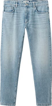 MANGO Cotton & Linen Straight Leg Jeans