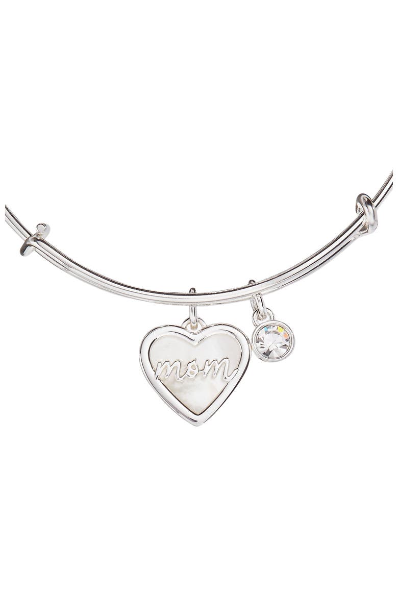 Mom Bangle Bracelet, Alternate, color, Silver