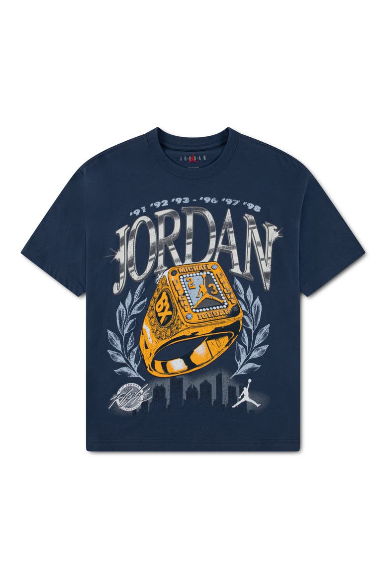 Kids' Skyline Rings Cotton Graphic T-Shirt, Main, color, SQUADRON BLUE