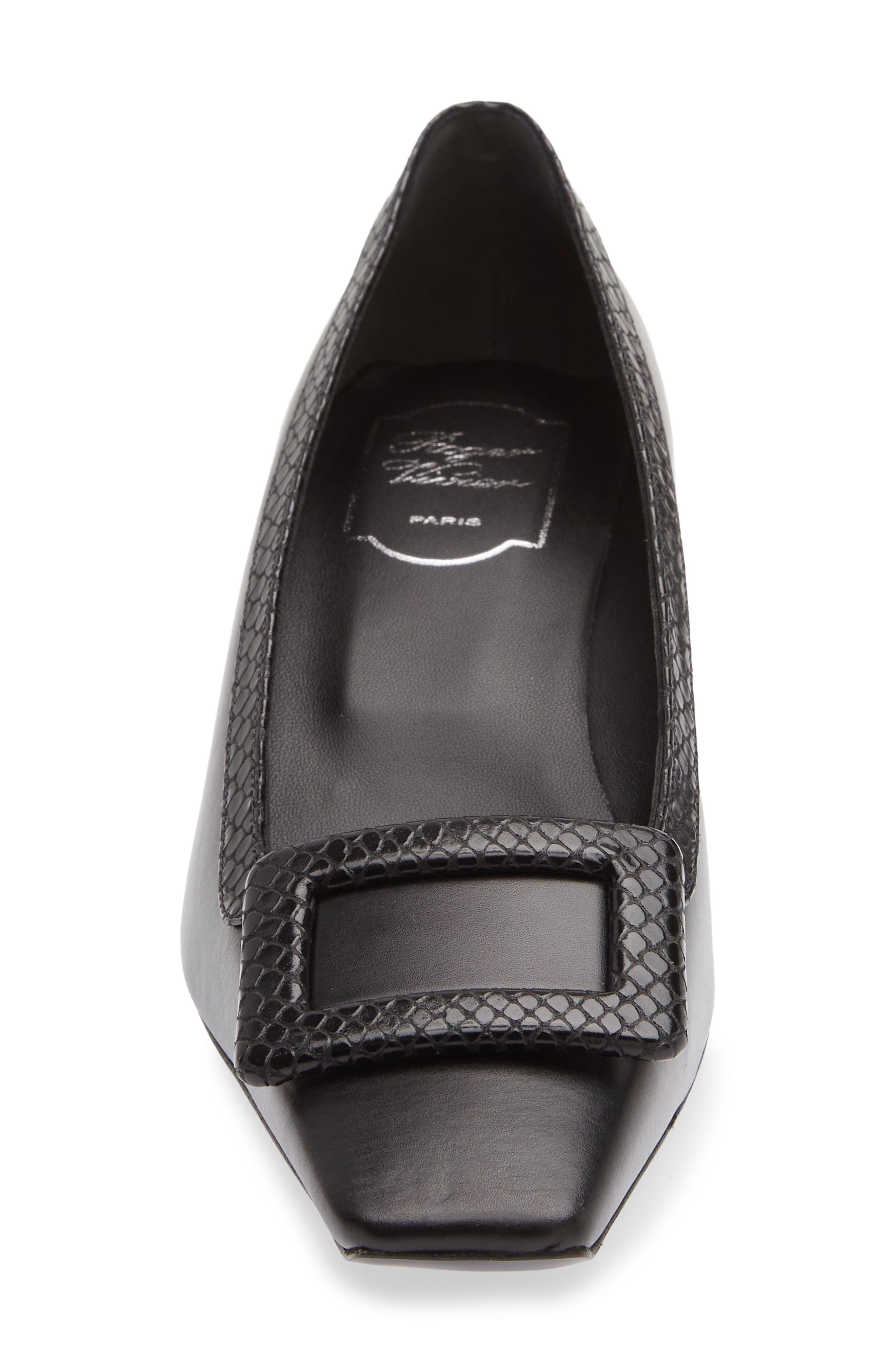 Belle Vivier Leather Pump, Alternate, color, NERO