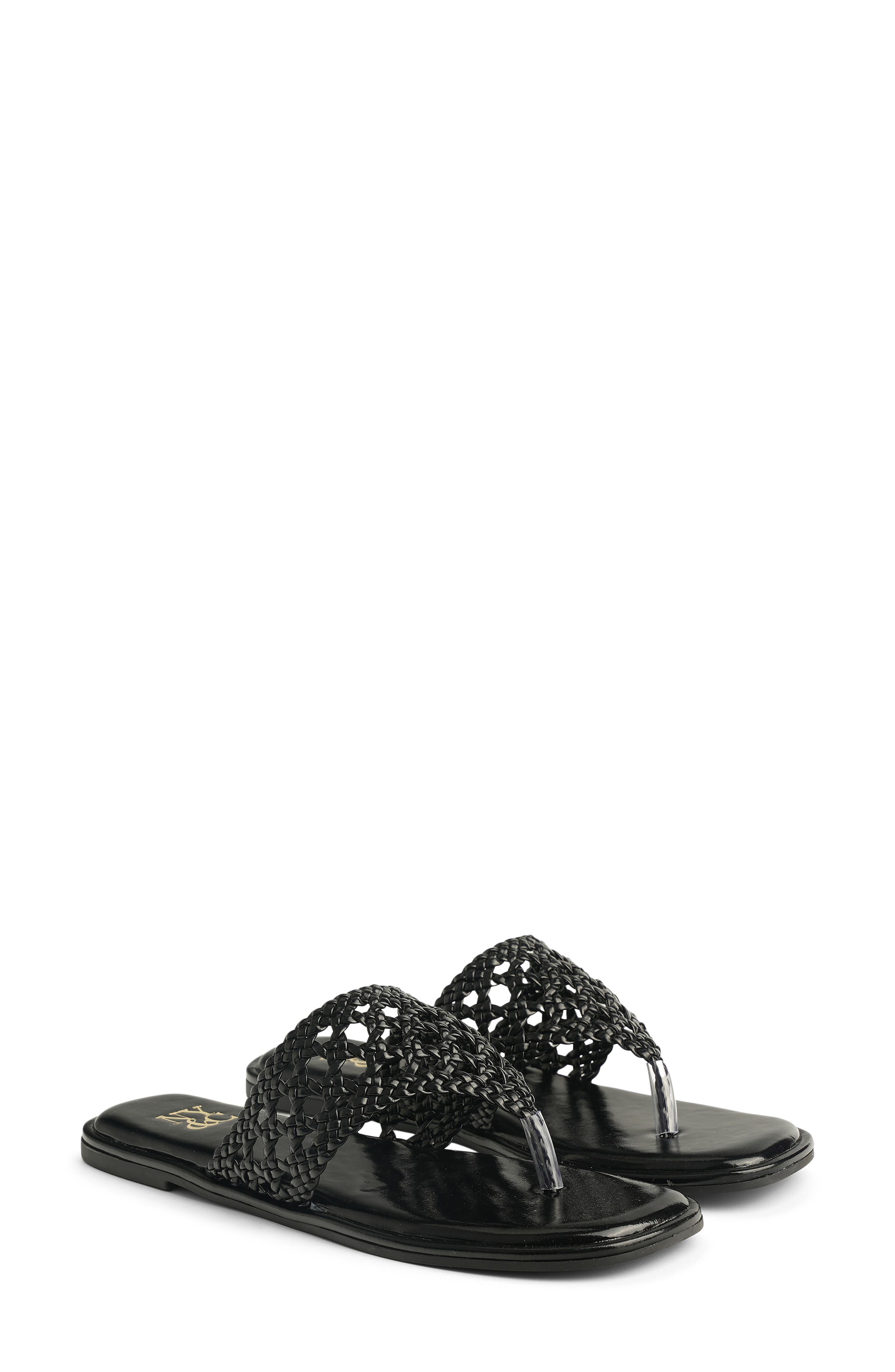 NEW YORK AND COMPANY Phillipa Woven Slide Sandal, Alternate, color, Black