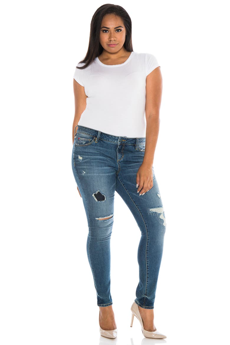 Ripped Skinny Jeans, Alternate, color, JOBY