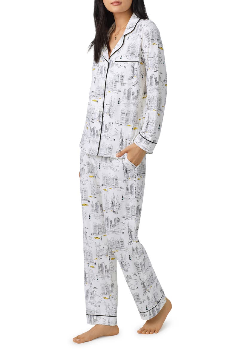 Print Jersey Pajamas, Alternate, color, CITY THAT NEVER SLEEPS