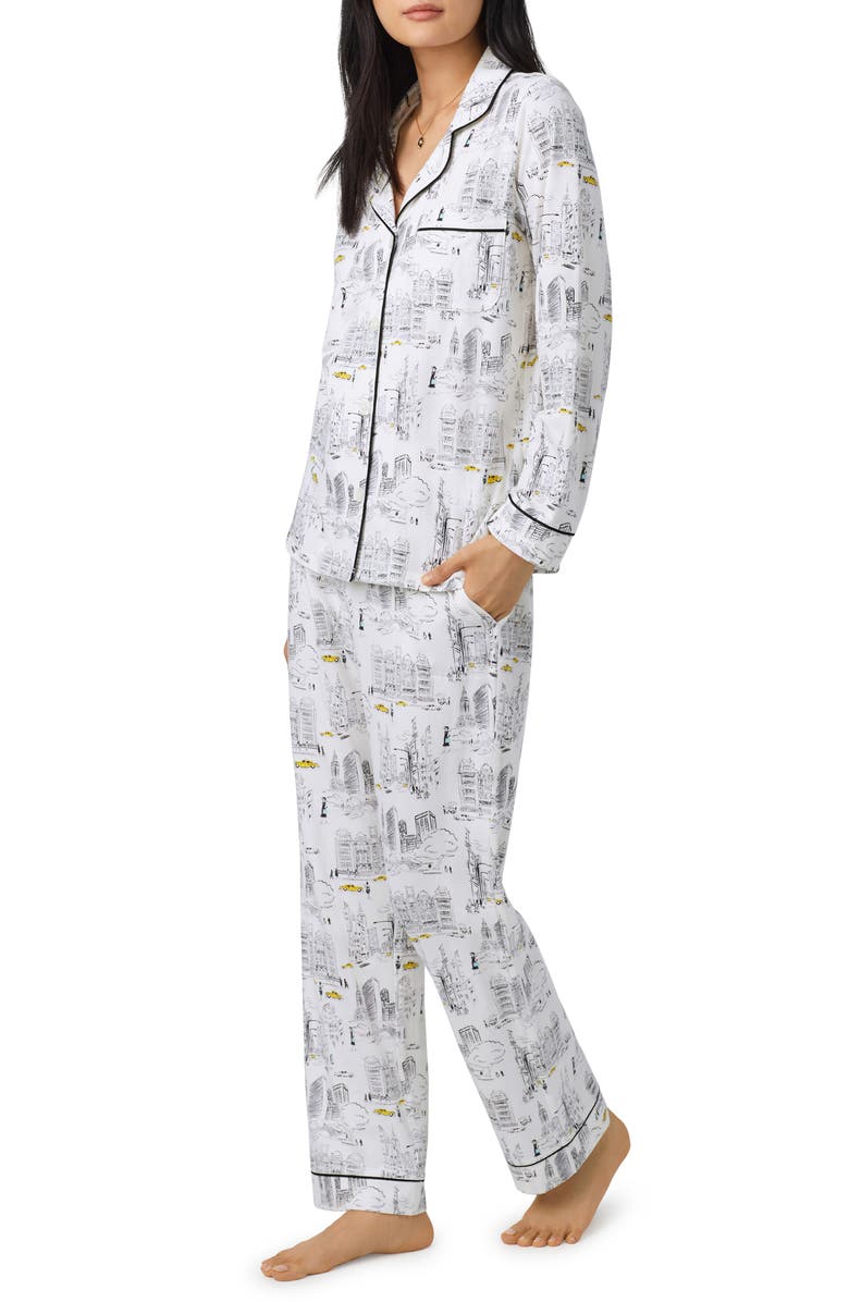BedHead Pajamas Print Jersey Pajamas, Alternate, color, City That Never Sleeps