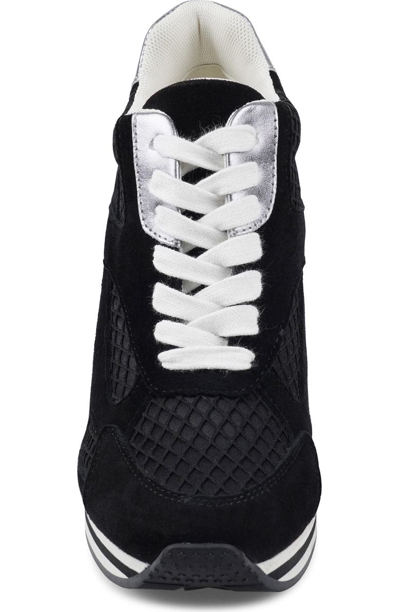 Candie's Lace-Up Platform Pump, Alternate, color, Black Suede