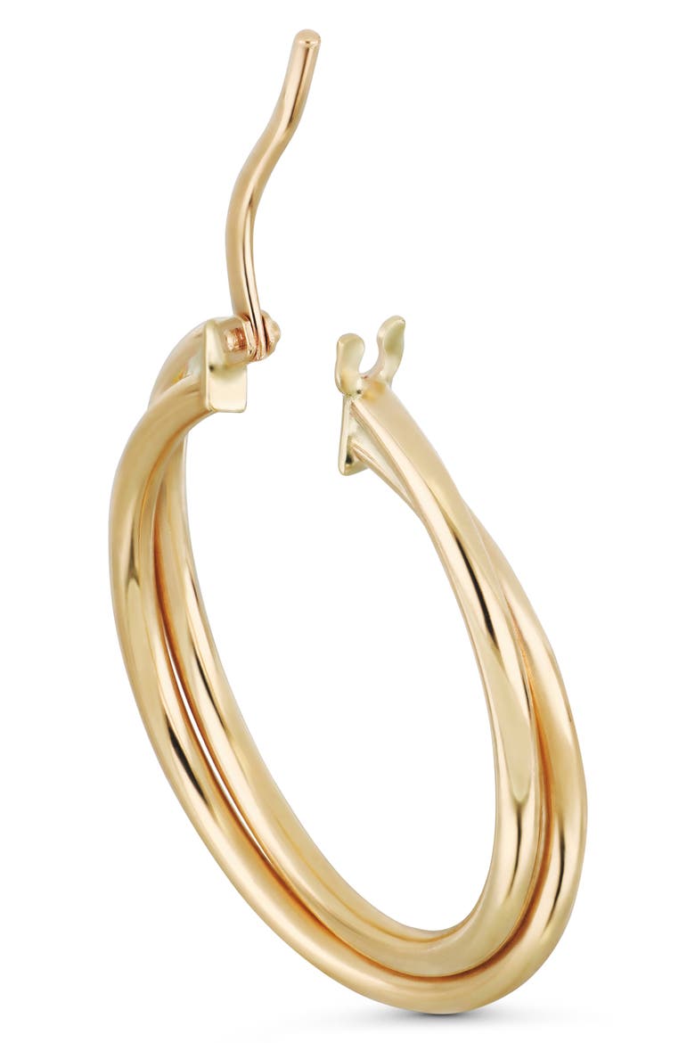 14K Gold Twisted Hoop Earrings (Online Trunk Show), Alternate, color, 14K YELLOW GOLD