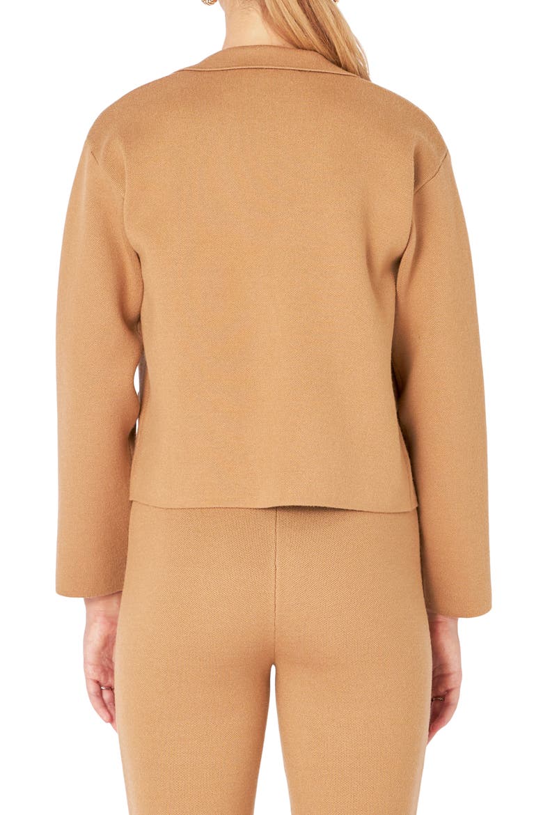 Sweater Blazer, Alternate, color, CAMEL