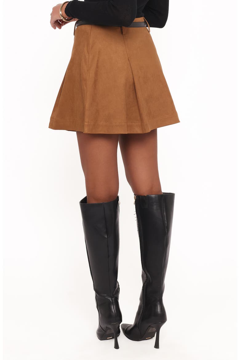 Charles Faux Suede Miniskirt, Alternate, color, CAMEL