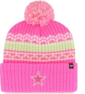 '47 Dallas Cowboys '47 Female Youth NFL Girls Polar Vortex Cuffed Pom Knit - Pink