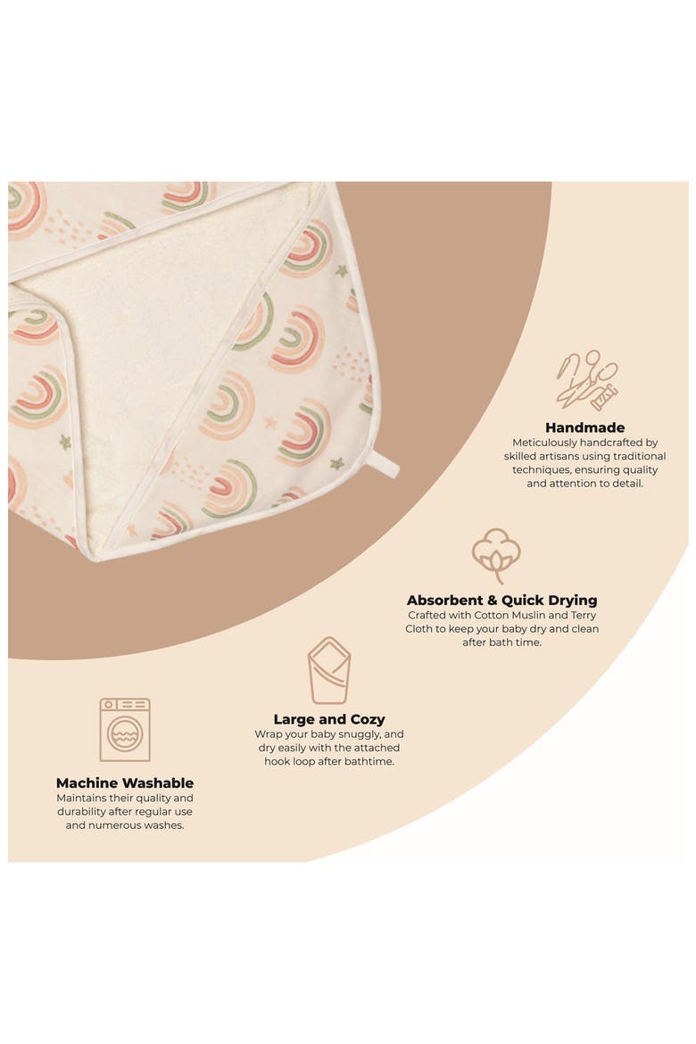 Hooded Cotton Baby Towel, Alternate, color, BEIGE