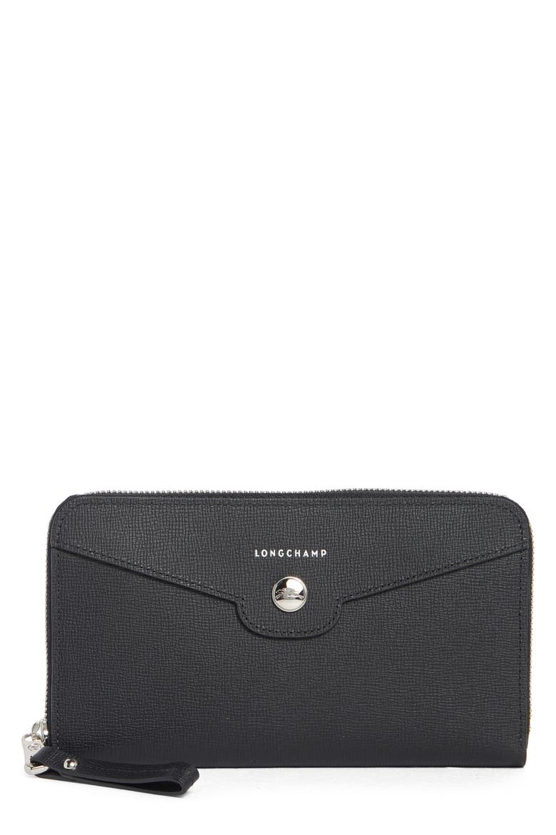 Go Zip Around Wallet, Main, color, BLACK