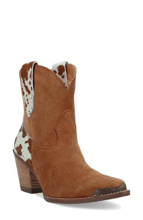 Texas Charm Genuine Calf Hair Bootie (Women)