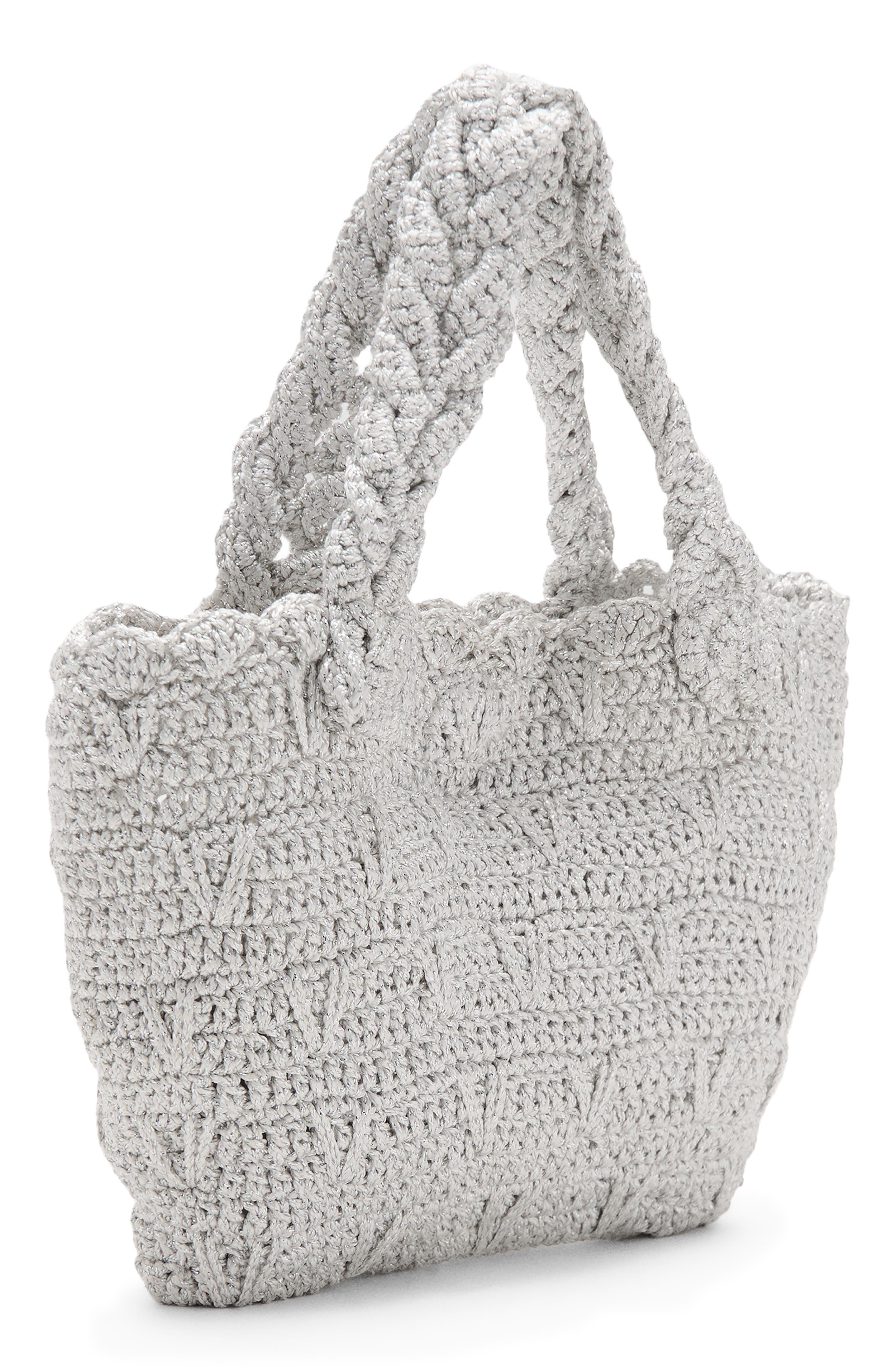 MANGO TEEN Texture Metallic Mini Tote Bag, Alternate, color, 