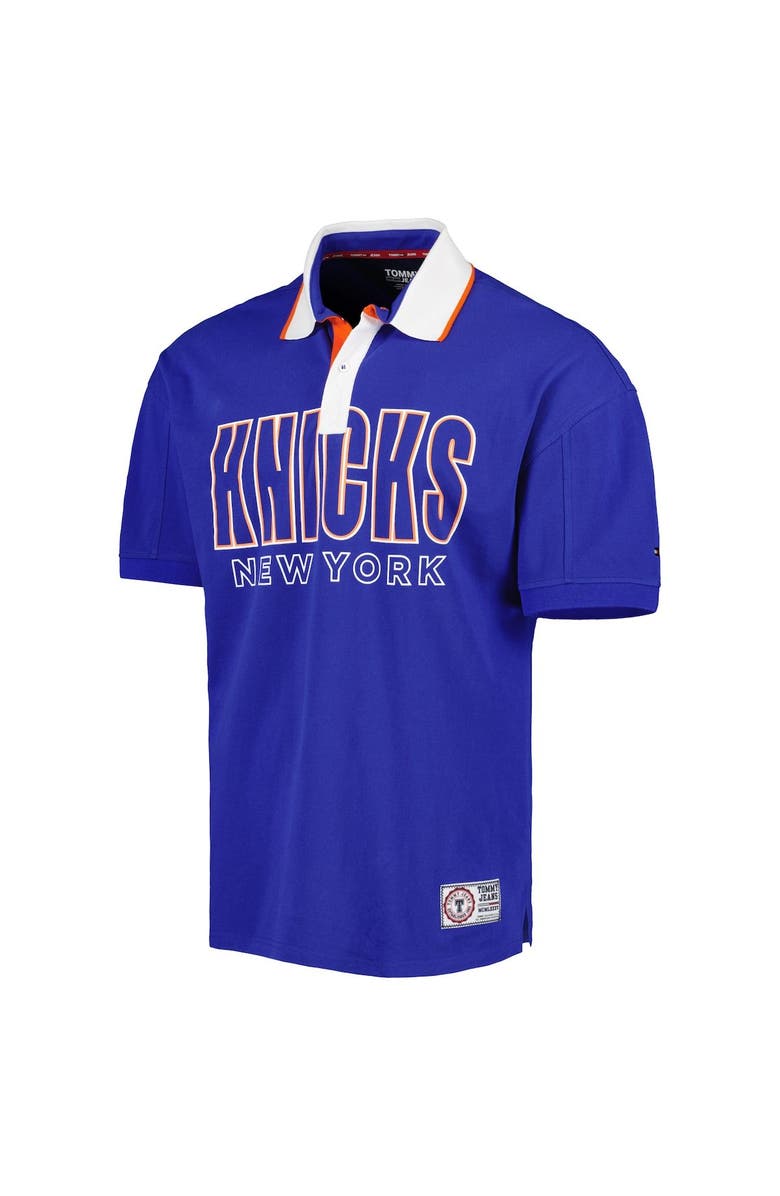 TOMMY JEANS Men's Tommy Jeans Blue New York Knicks Stanley Pique Polo, Alternate, color, Blue