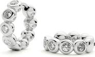 Missoma Tennis Cubic Zirconia Huggie Hoop Earrings